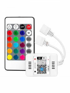 Огонек OG-LDL27 LED контроллер DC 12-24В (Wi-Fi, 2*RGB, 2*4PIN, пульт)